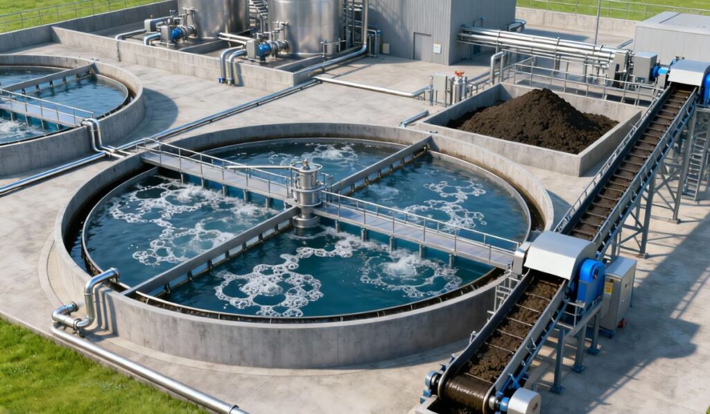 Complete process of wastewater 
