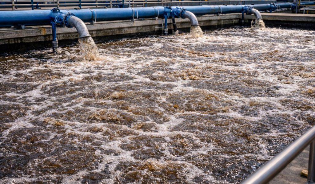 ETP aeration tank used in biological treatment of pharmaceutical wastewater