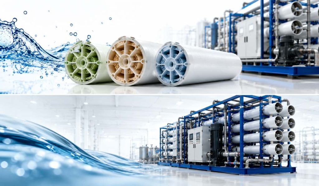 Industrial membrane filtration system with UF NF and RO technology for water treatment